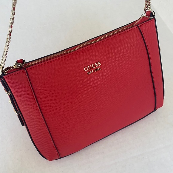 New GUESS Kamryn Saffiano Crossbody - Picture 1 of 9